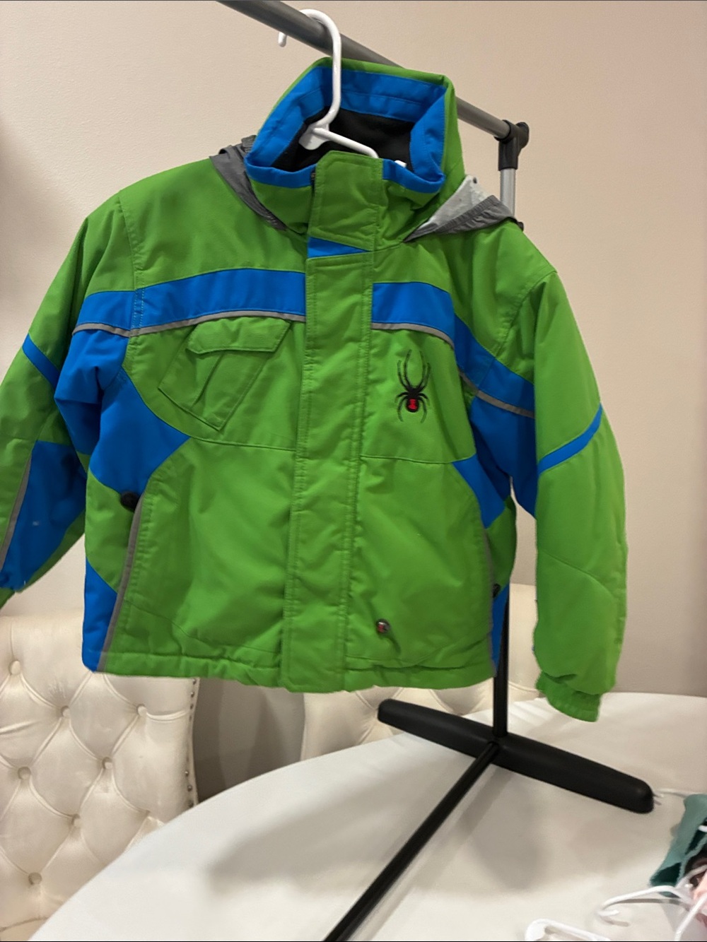 Kids Green & Blue spyder ski / Winter Jacket